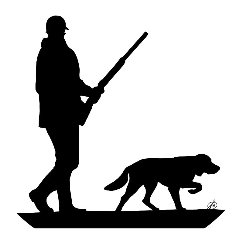 Jäger mit Hund