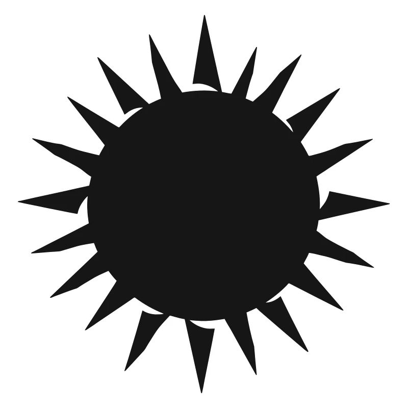 Kräftiges Sonnenschliffmuster auf dunklem Hintergrund
