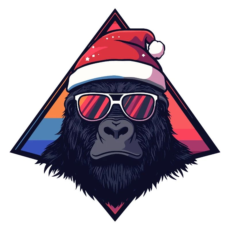 Gorilla Santa Neon Triangle