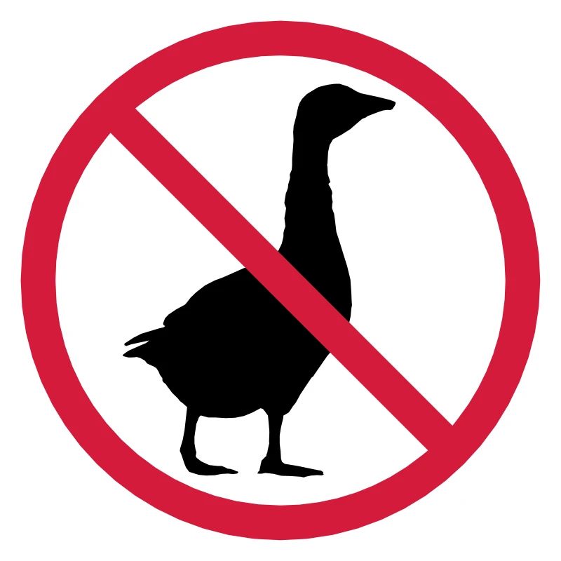 Goose forbidden sign