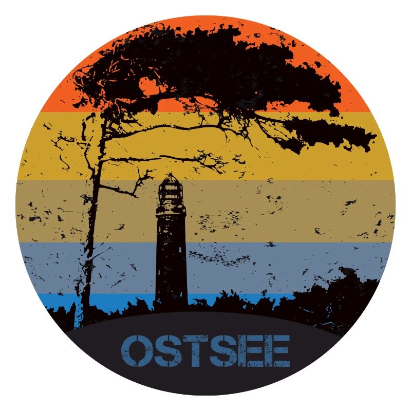 Typisch Ostsee - Leuchtturm und Windflüchter