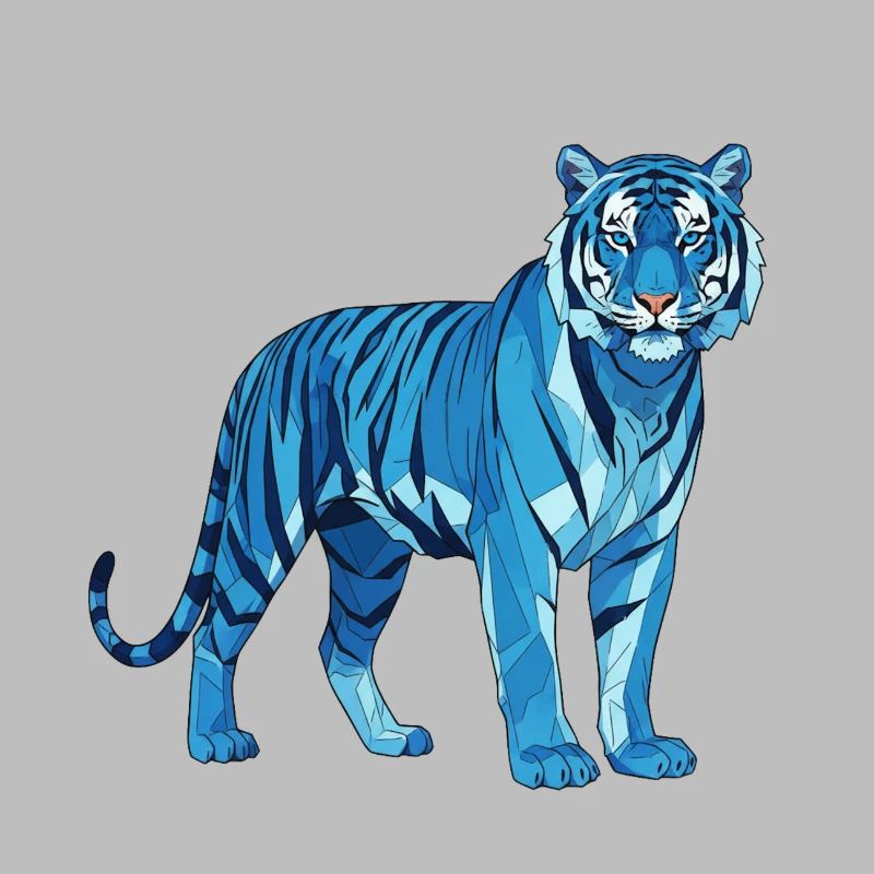 Geometric BlueTiger Polygon