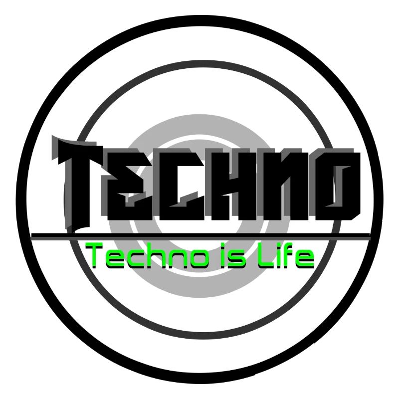 Logo néon Techno is Life