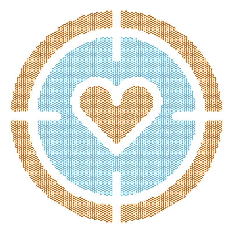 Heart in Target Emblem, atomic pattern