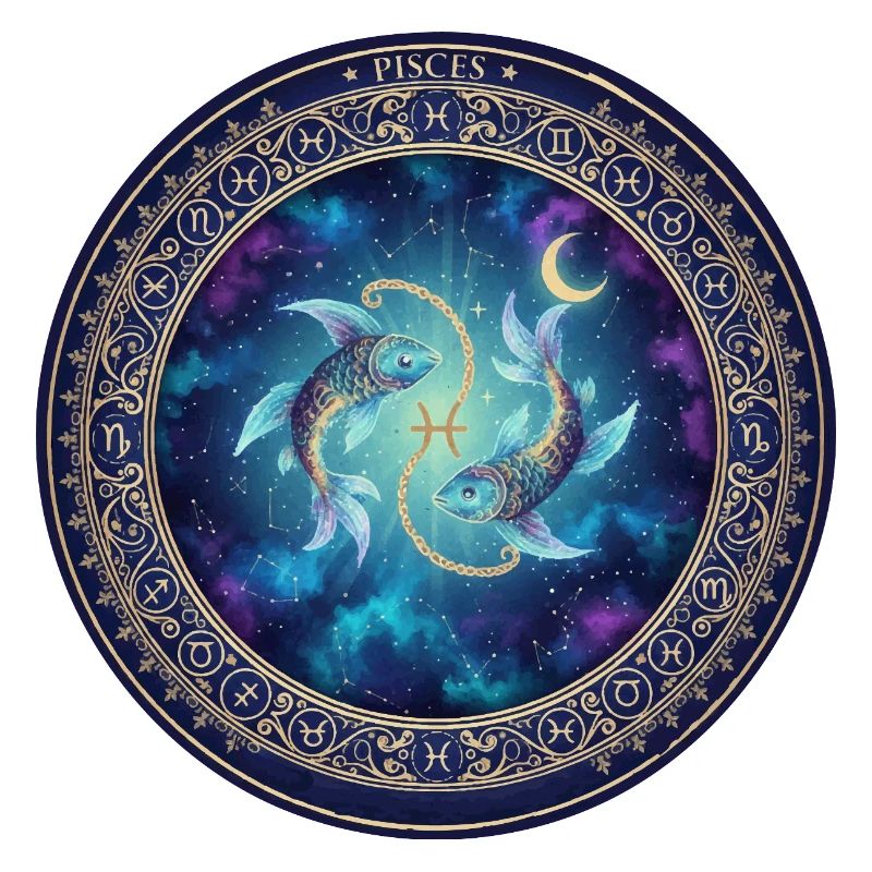 Fischzeichen im kosmischen Kreis