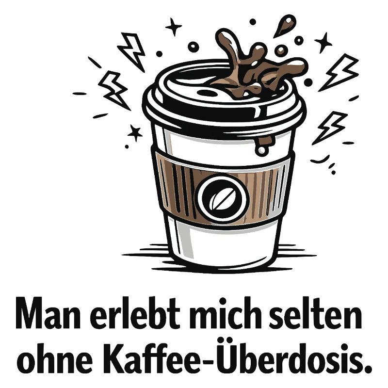Kaffee-Überdosis Spruchbecher