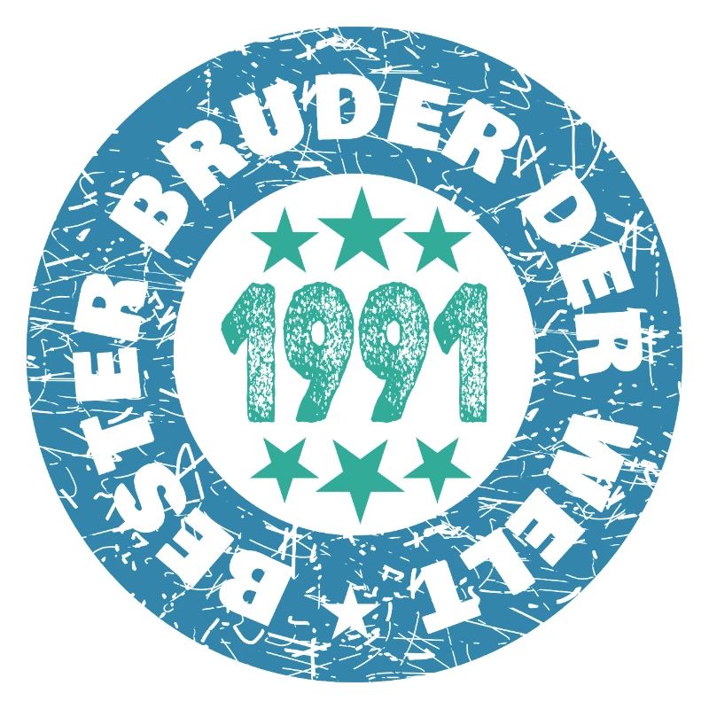 Timbre rétro rond 1991