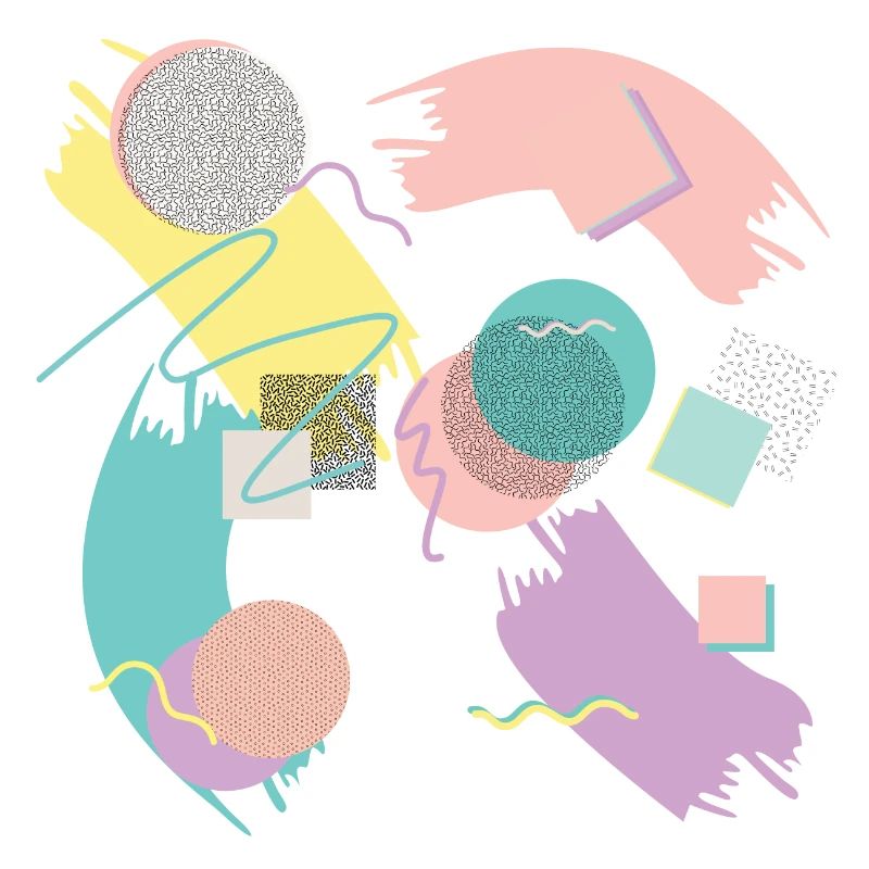 Abstract pastel design with geometry