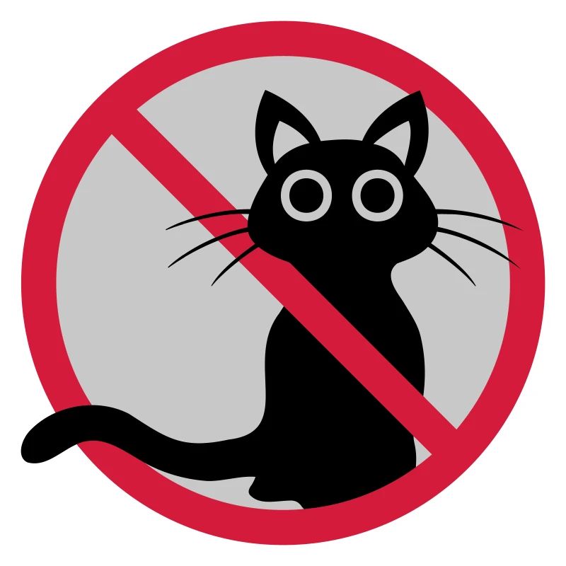 Cat forbidden sign