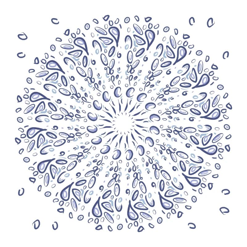 Azure Mandala Bloom