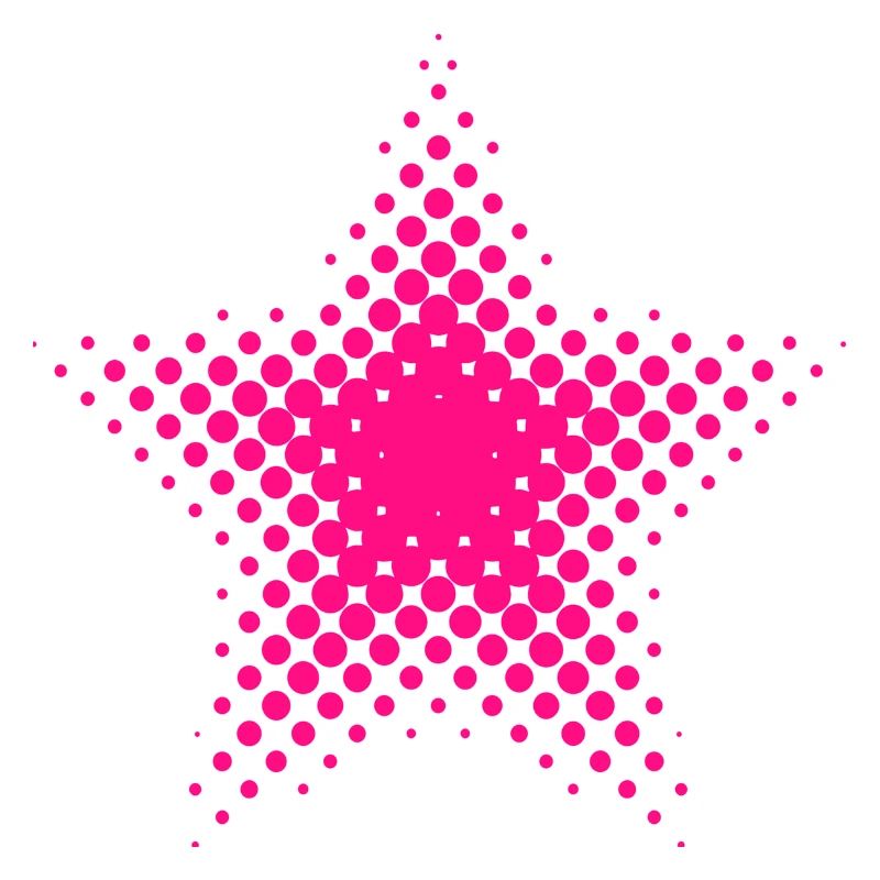 Neon Pink Sternenstern Halftone
