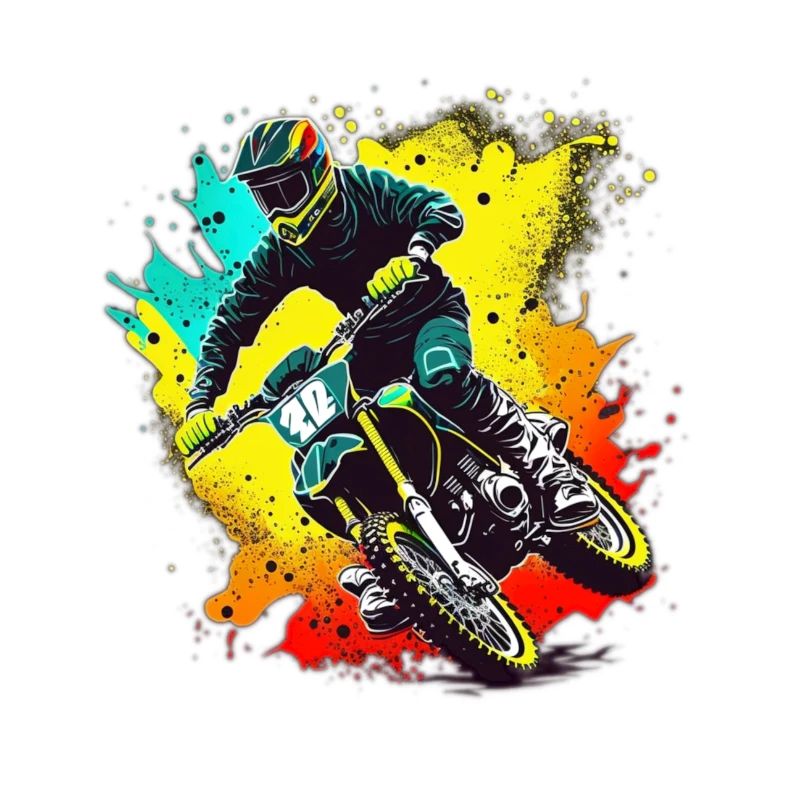 Motocross Farbexplosion