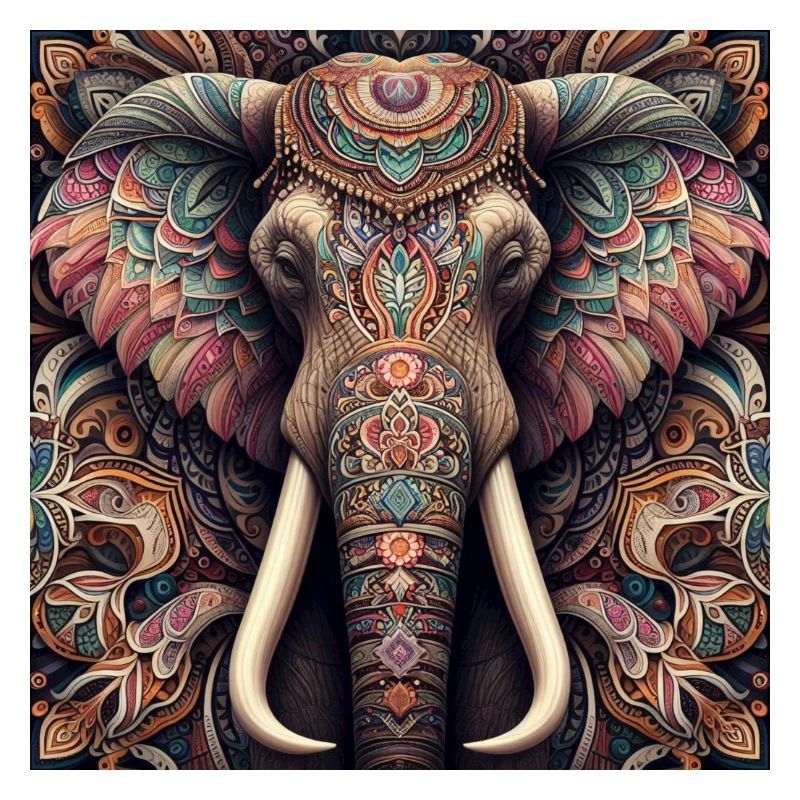 Éléphant décoré