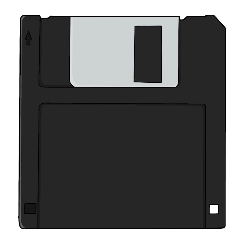 Nostalgische 31/2 Zoll Diskette Retro Diskette