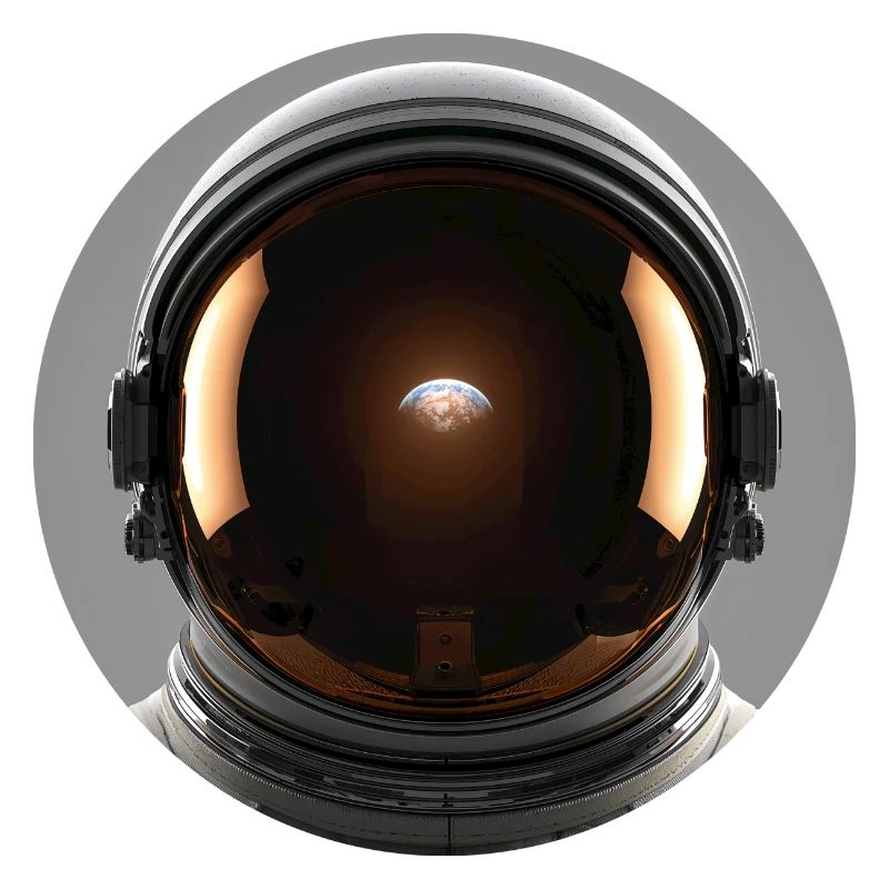 Vue de la Terre en combinaison spatiale
