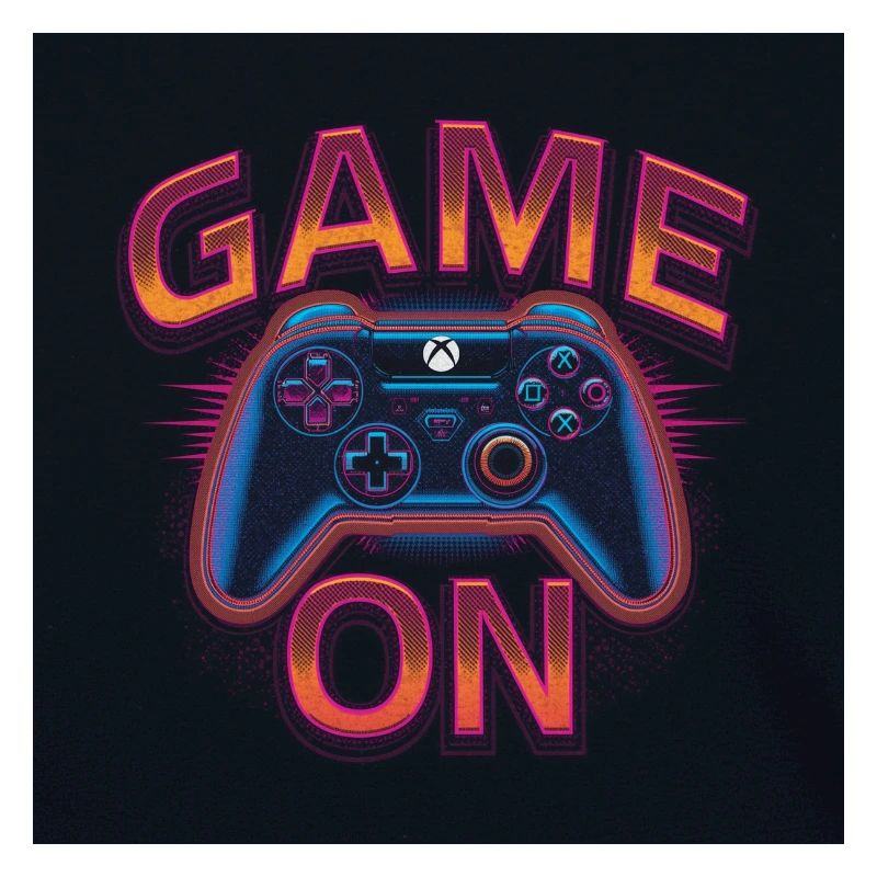 Leuchtender Gaming-Controller mit Neon-Design