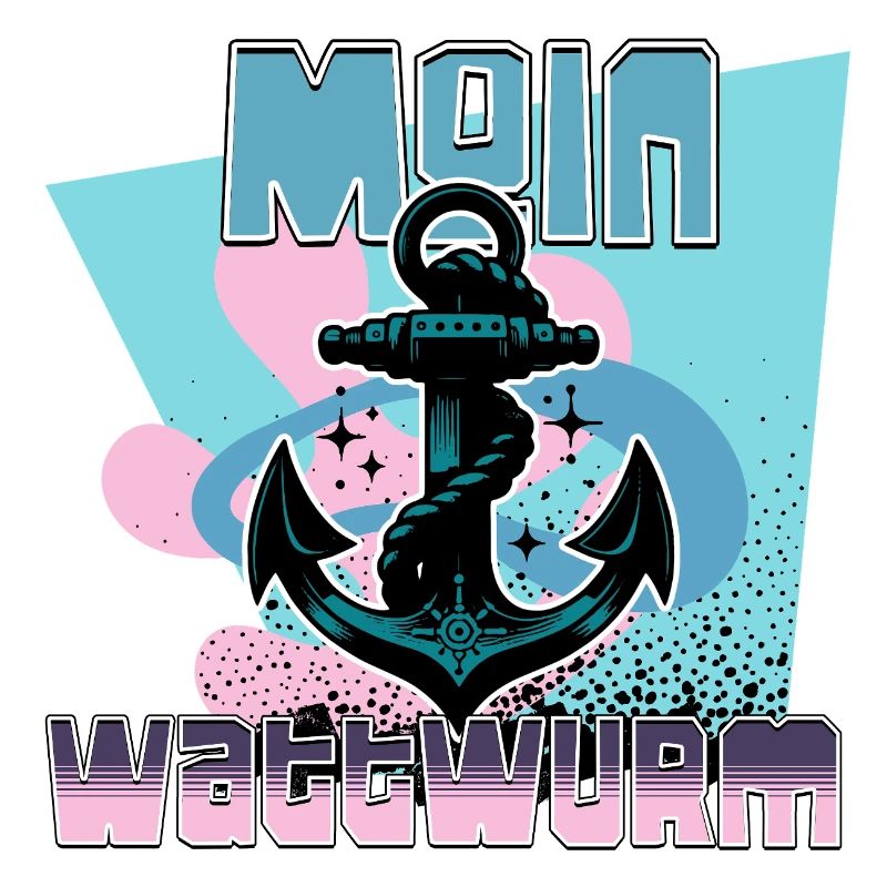 Maritime Anchor with Rope Design