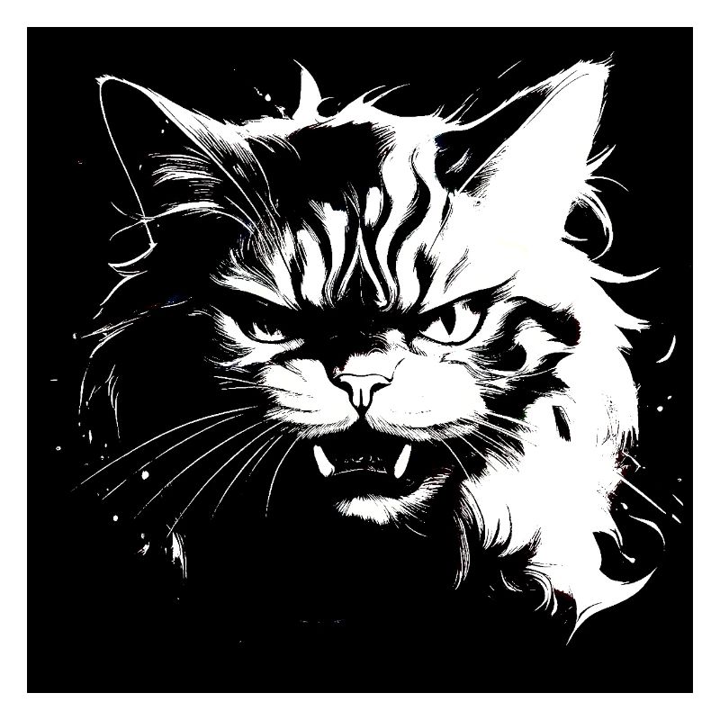 Wütende Katze