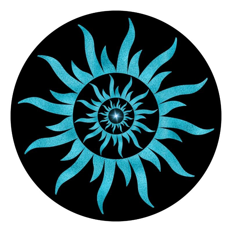 Sonne Spirale Blauer Saphir