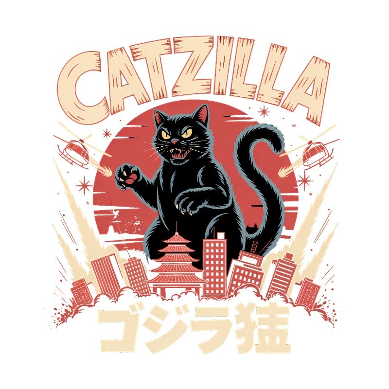 Catzilla - Cute Cat Logo