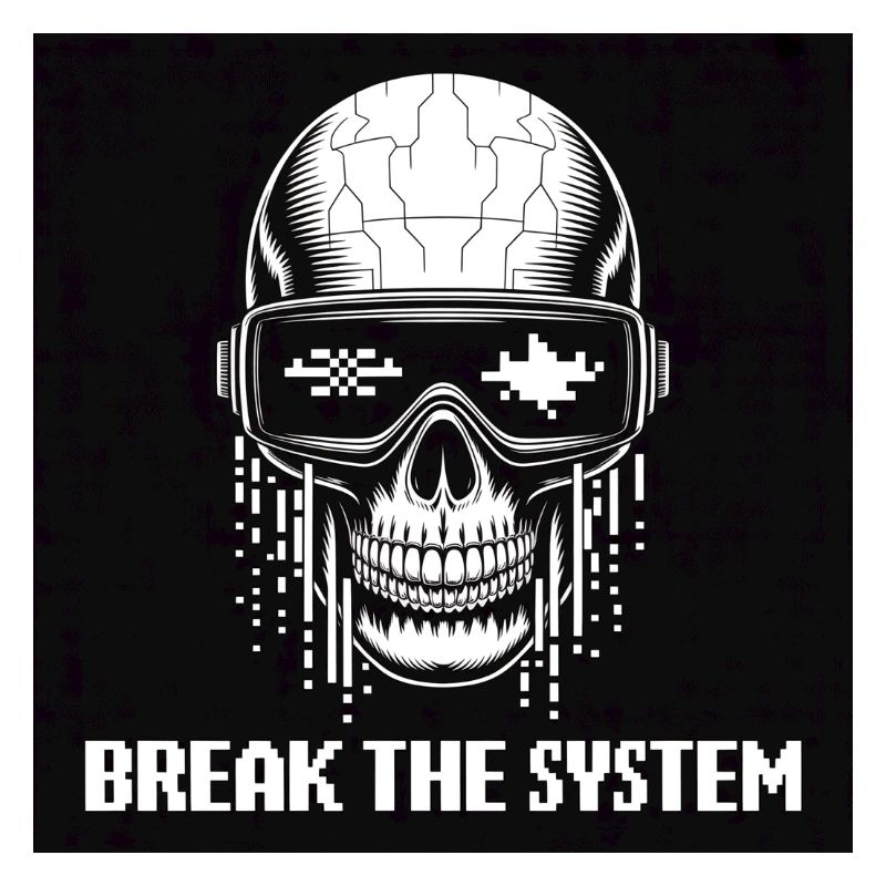 Cyberpunk Schädel zerstört das System