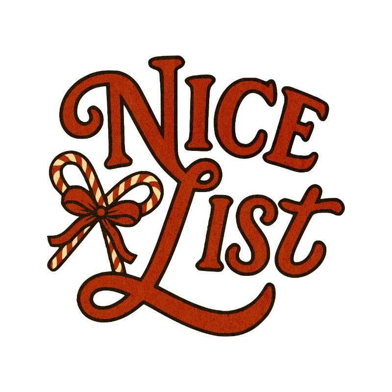 Nice List Christmas Candy Cane