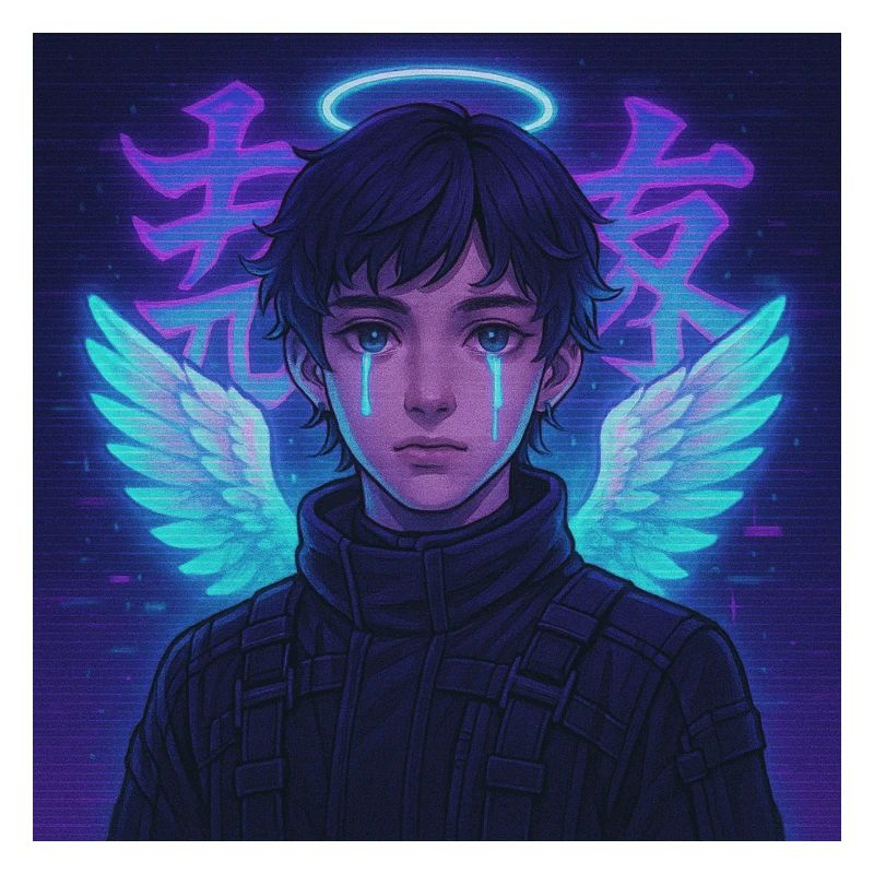 Cyberpunk Angel E-Boy Y2K Synthwave Art