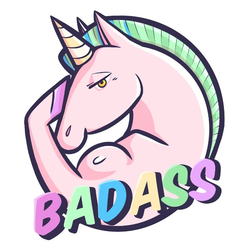 Cooler Pastell-Einhorn-Regenbogen