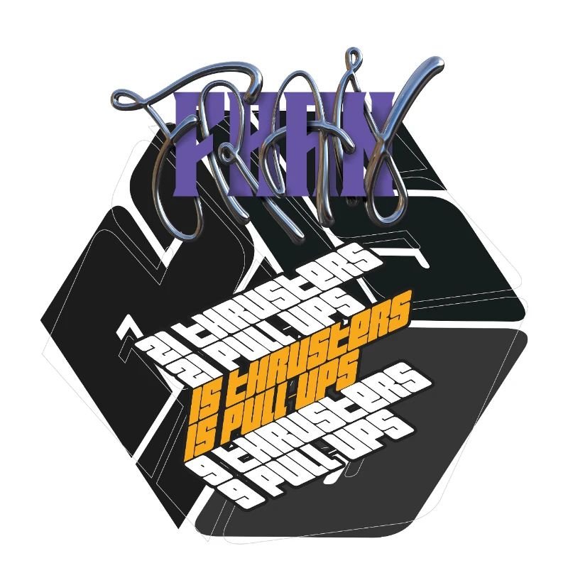 Graphisme de la version sombre du Fran Hero WOD Cross Training