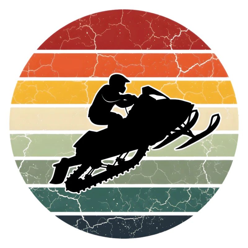 Snowmobile gift Retro snowmobile