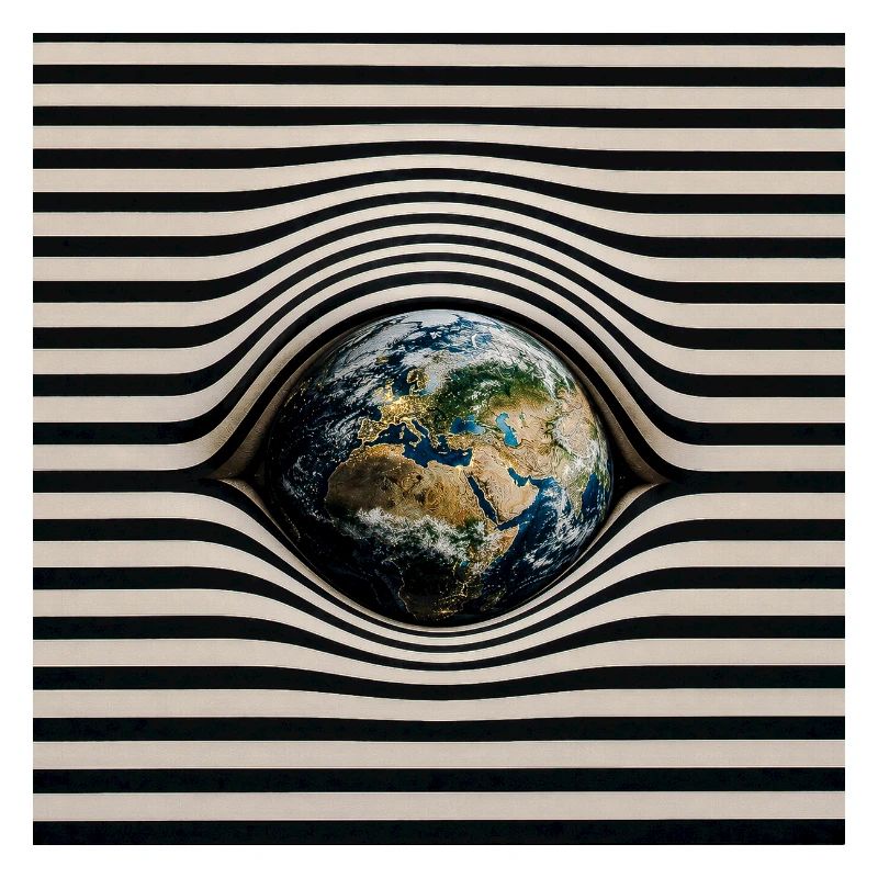 Earth in Optical Wave Pattern