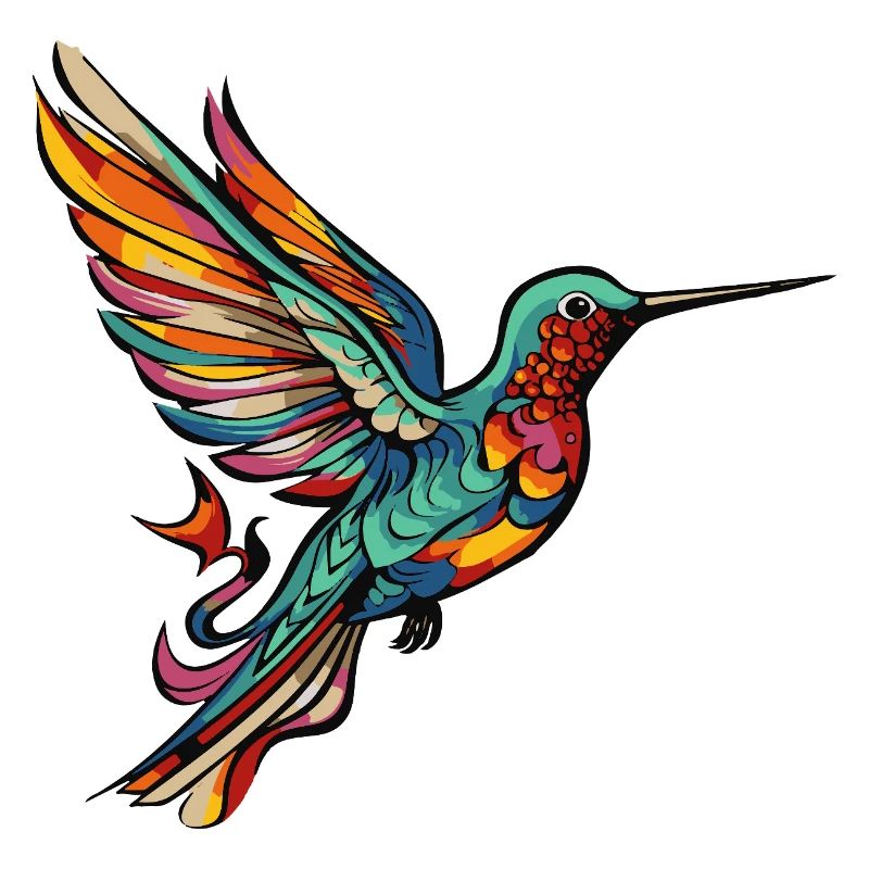  Kolibri Vogel Comic