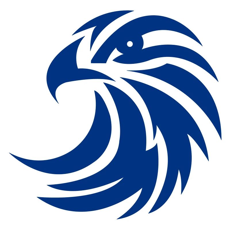 Blue Phoenix Circle Design