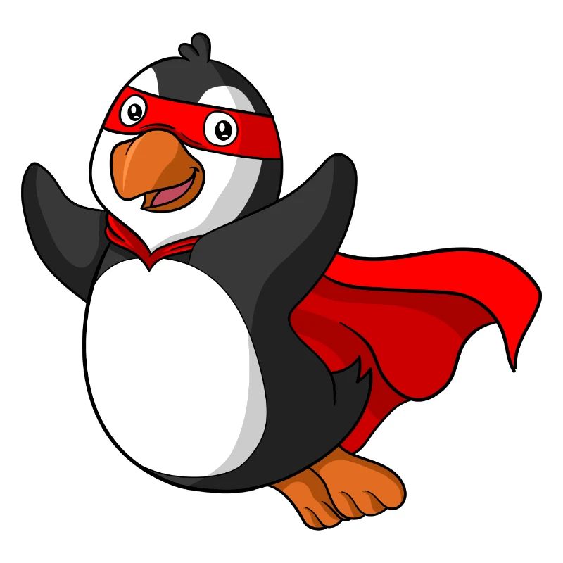 Superheld Pinguin