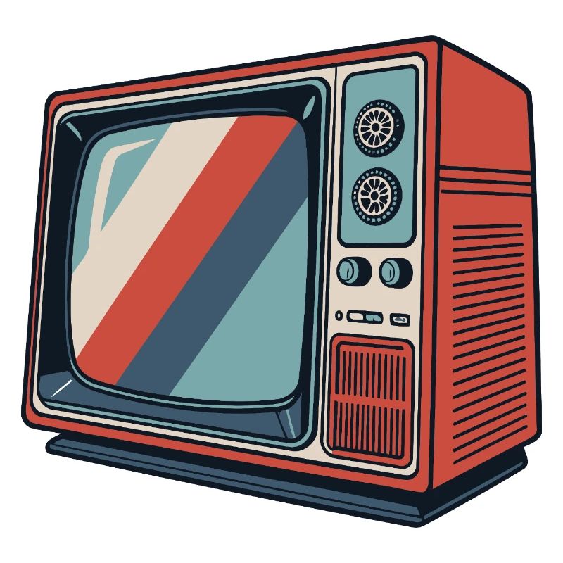 Retro TV Stripes Vintage Pattern