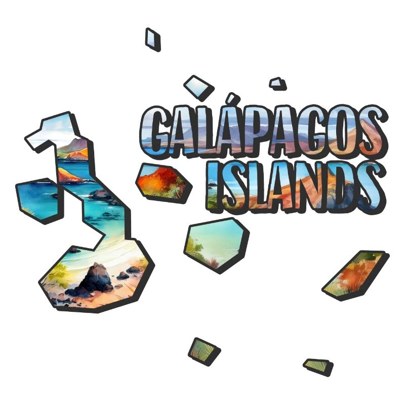 Carte à l’aquarelle Galapagos