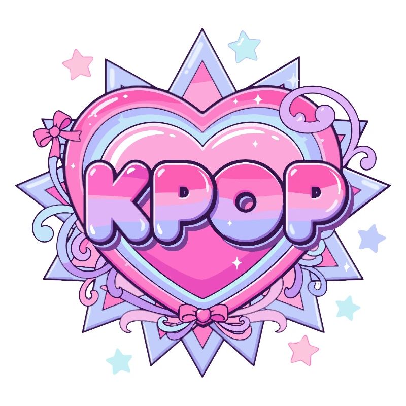 KPOP Pastel Heart Glow Design