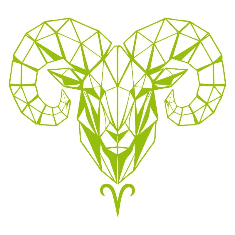 Geometric Rams Head Mesh Design