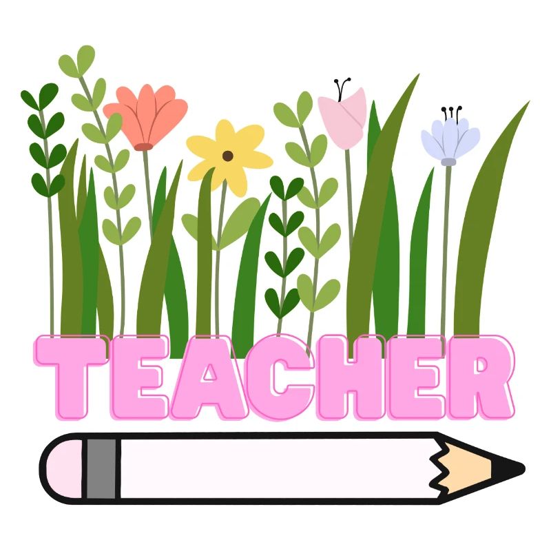 Le professeur fleurit avec un crayon