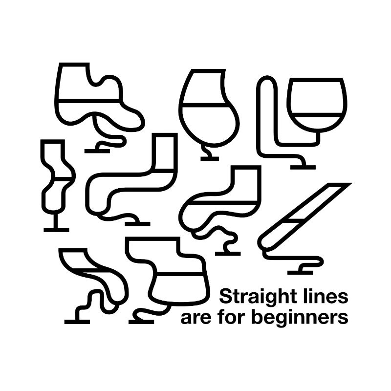 Les lignes droites sont pour les débutants
