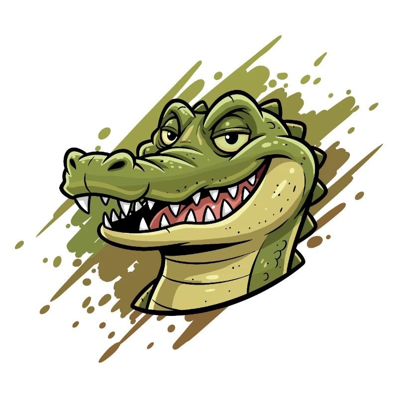 Alligator Graffiti Kopf