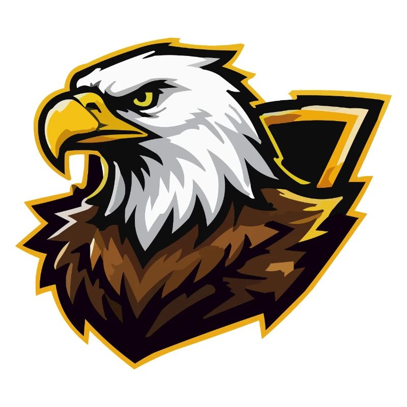 Eagle with Gold Accent Comic