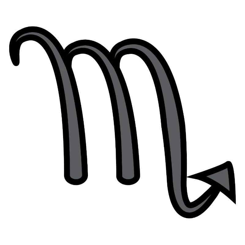 Skorpion Sternzeichen Symbol Schwarz & Grau