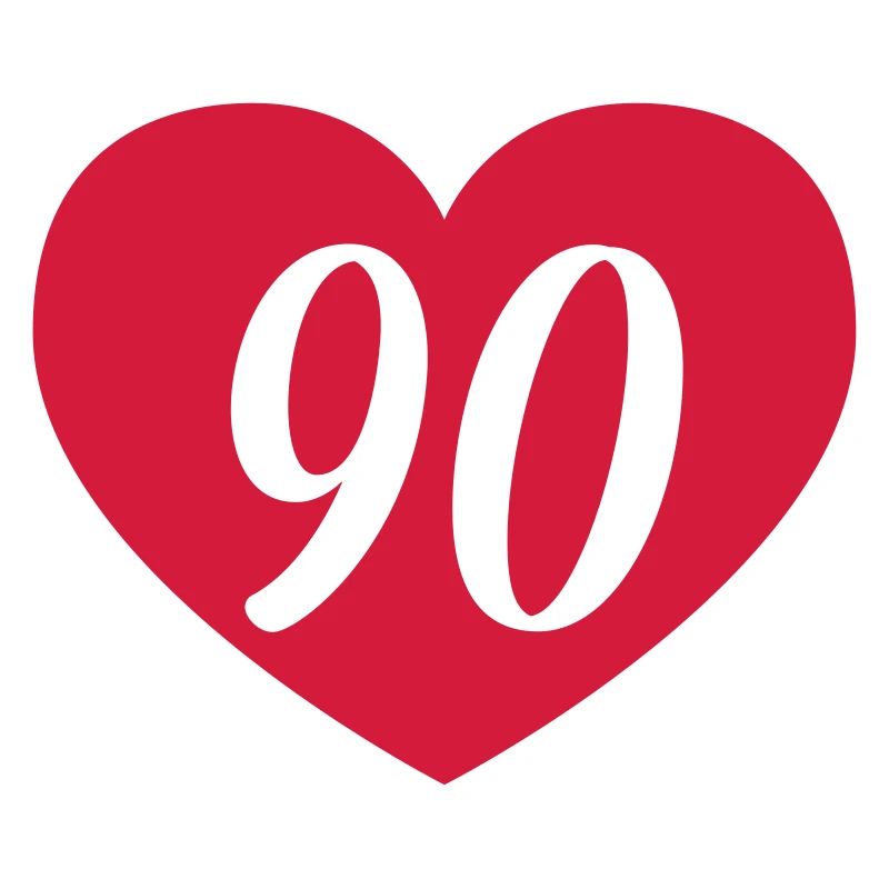 90. Geburtstag Herz