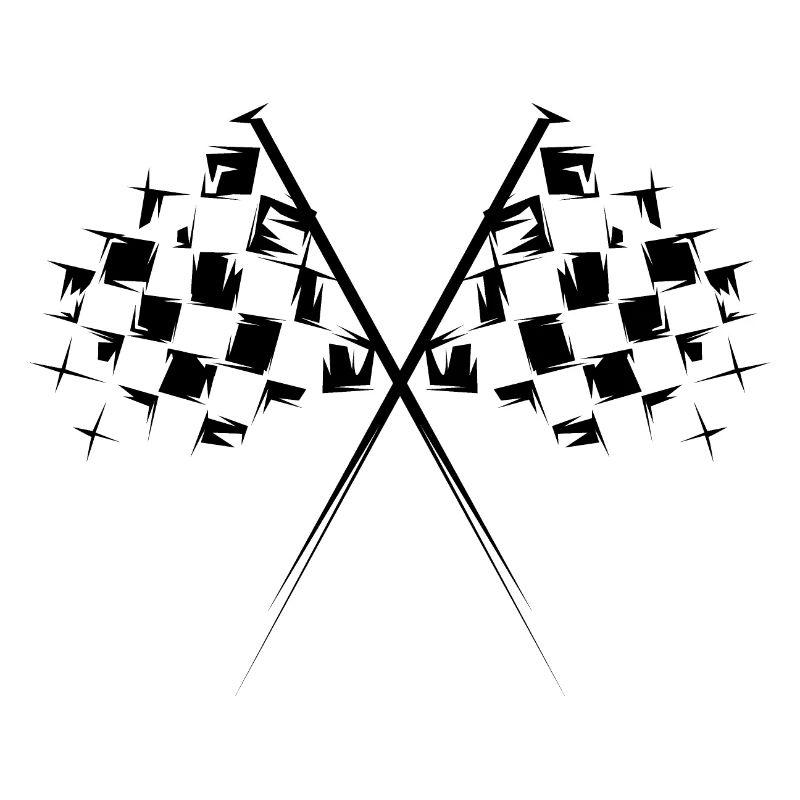 Icône du drapeau de course Illustration Icône du drapeau à damier