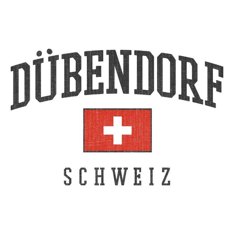 Logo de Dübendorf, Suisse, avec drapeau