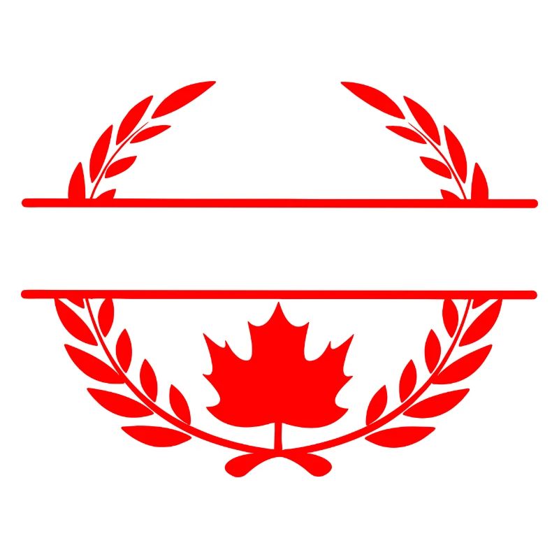 Canada maple leaf laurel wreath logo