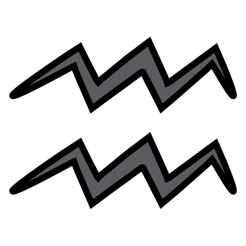 Wassermann Sternzeichen Symbol Schwarz & Grau