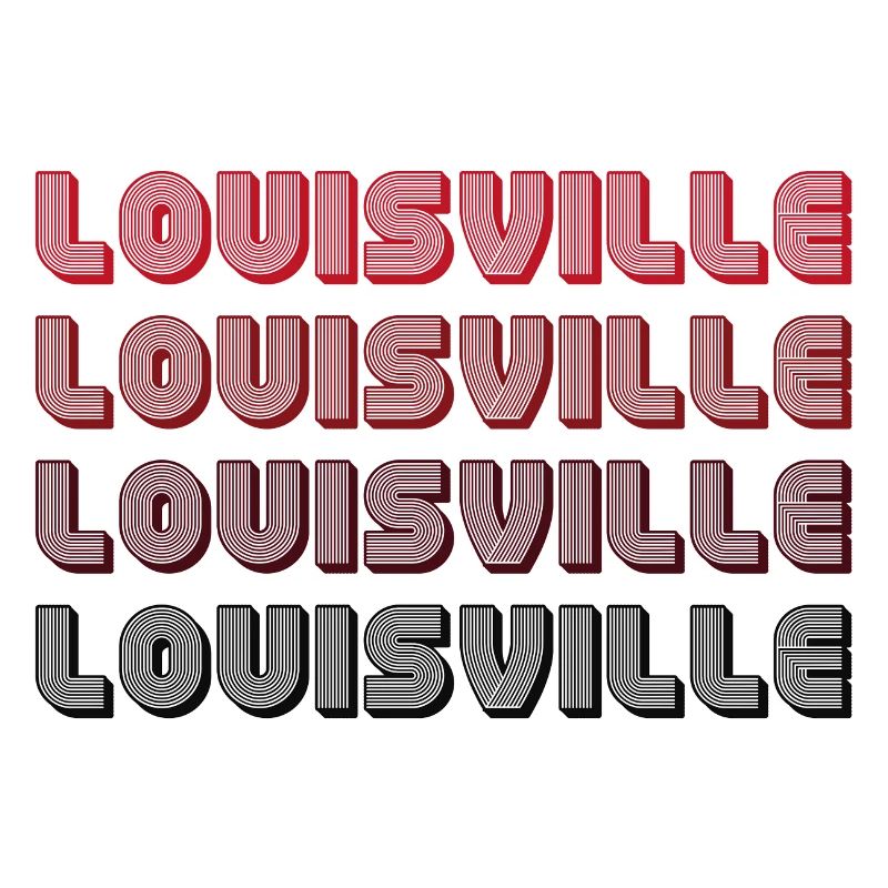 Louisville Gradient Typography
