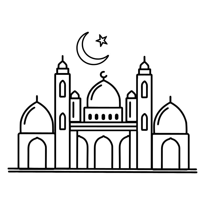 Moschee religiöse Kultstätte transparent